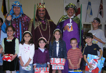 Kids visited by Three Kings